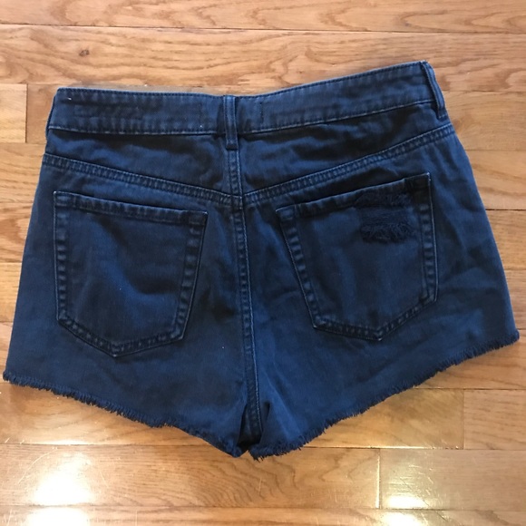 Pacsun Black Ripped Jean Shorts - Picture 2 of 2